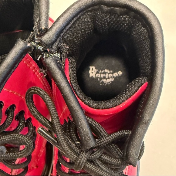 Dr. Martens Hot Pink Girls 1460 T Pink Lace Up Boots Size 8 Side Zipper - Picture 4 of 13